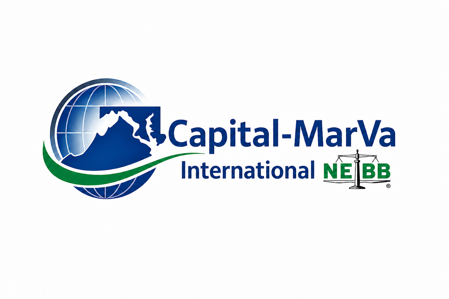 Master Capmarva Logo with NEBB logo and blue International