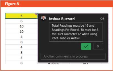 Figure 8 insufficient readings warning